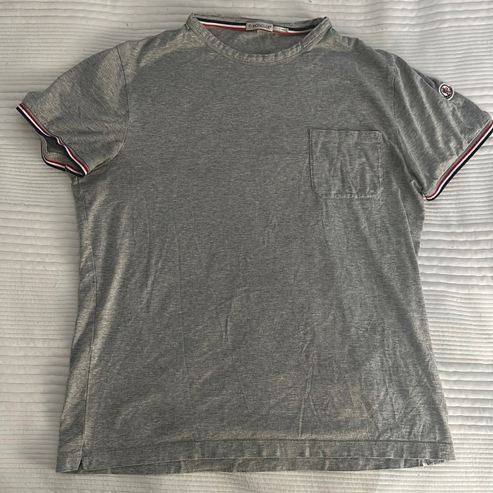 Authentic Moncler tee shirt. Runs on the smaller side. Worn a handful of times.